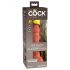 King Cock Elite 6 - Sugande, realistisk dildo med sugpropp (15 cm) - mörk