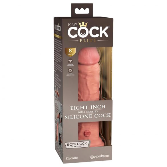 King Cock Elite 8 - Naturtrogen dildo med sugkopp (20 cm)