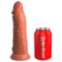 King Cock Elite 8 - sugande dildo (20 cm) - mörk natur