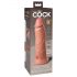 King Cock Elite 8 - verklighetstroget med sugerfot (20cm) - naturfärg