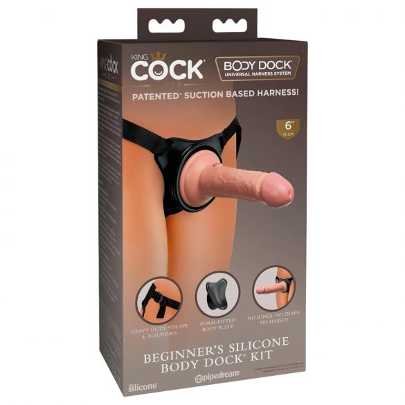 King Cock Elite Nybörjare - Strap-on dildo (naturlig)