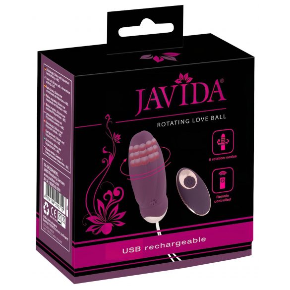 Javida - Radiostyrd roterande pärl-vibratorägg (lila)