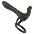 Black Velvet - uppladdningsbar 2-i-1 parvibrator & penisring (svart)