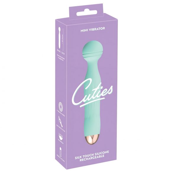 Cuties Mini Wand - uppladdningsbar, vattentät massagevibrator (grön)