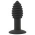 Black Velvet Twist - laddningsbar silikon analvibrator (svart)