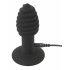 Black Velvet Twist - laddningsbar silikon analvibrator (svart)