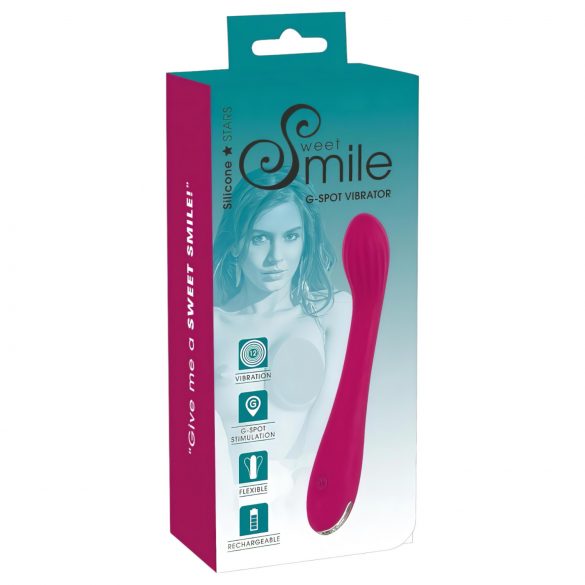 SMILE G-punktvibrator - laddningsbar, ribbad (lila)