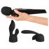 Ya Clit Wand - uppladdningsbar massagevibrator, svart set