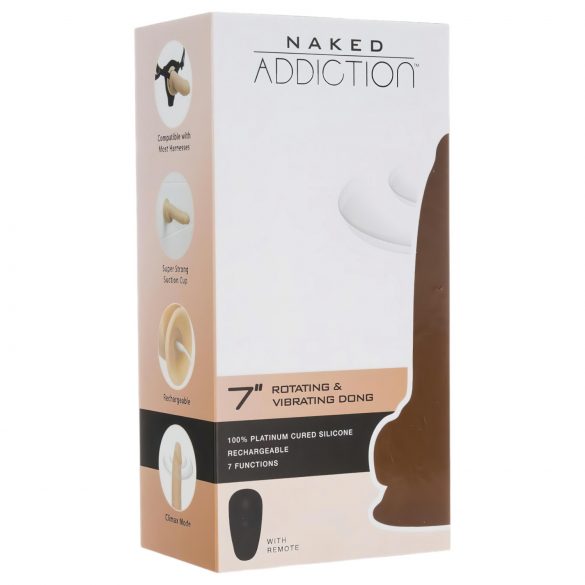 Naked Addiction 7 - roterande vibrator (18cm) - naturlig