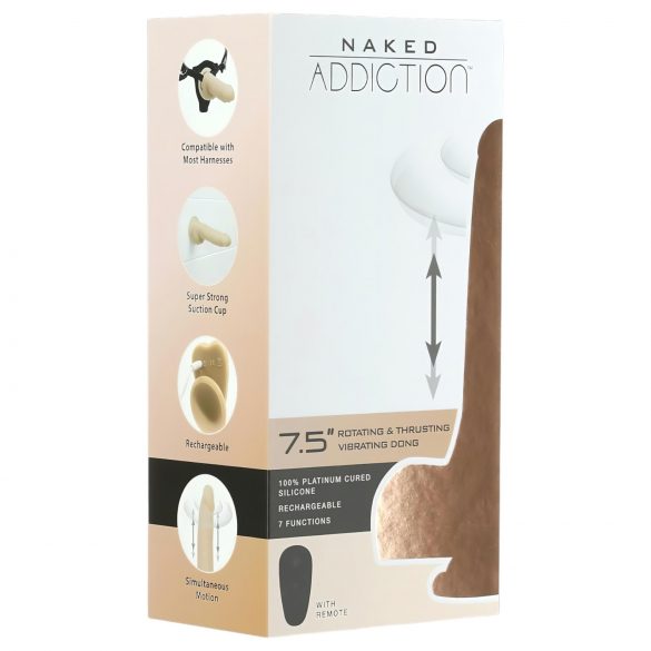 Naked Addiction Thrusting 19 cm - Naturlig vibrator