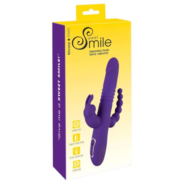 SMILE Triple - uppladdningsbar trippel vibrerande stav (lila)