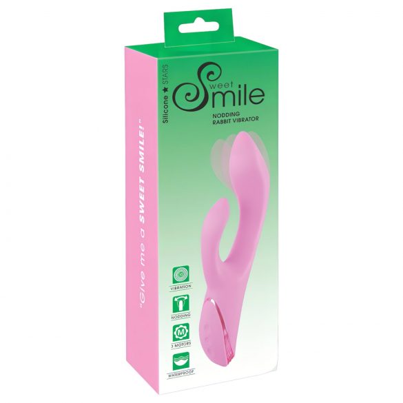 SMILE Nodding - uppladdningsbar vibrator med klitorisstimulering (rosa)