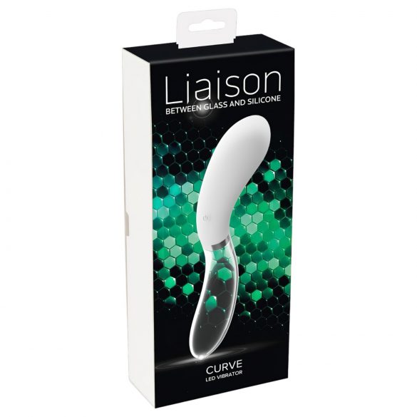 Liaison Curve - uppladdningsbar LED-vibrator (genomskinlig vit)