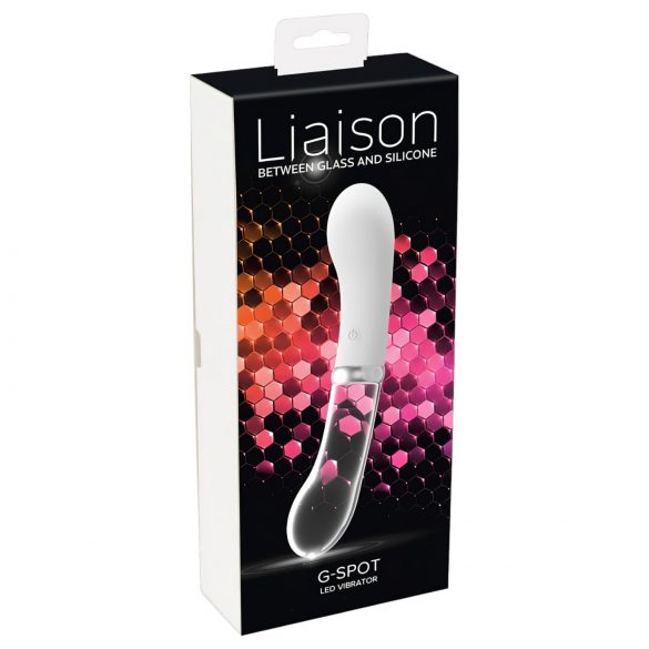 You2toys LED-vibrator i silikon och glas - Transparent/Vit