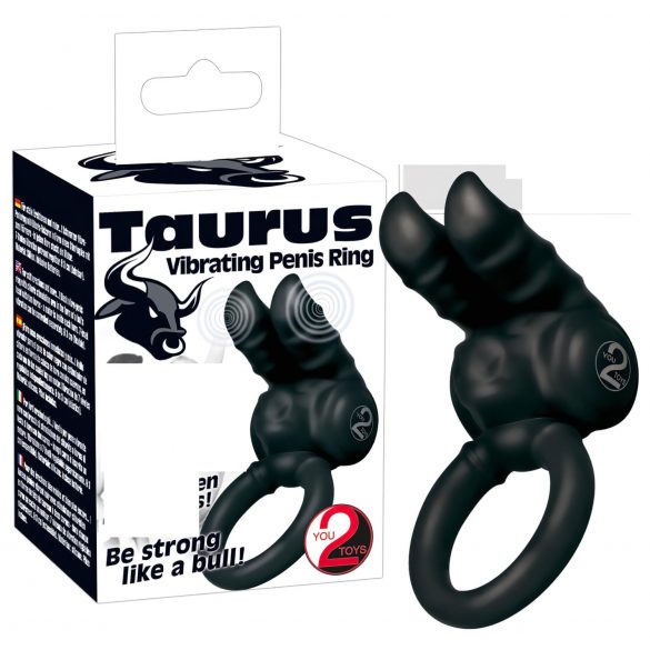 You2Toys - Taurus vibrerande penisring, dubbla motorer (svart)