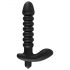 Black Velvet veckad vibrator - medelstor (svart)