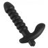 Black Velvet veckad vibrator - medelstor (svart)