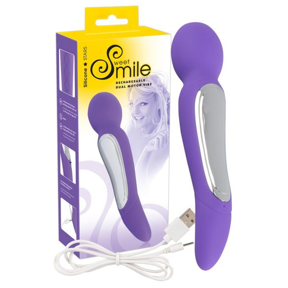 SMILE Wand - Dubbelmotoriserad massagestav (lila)