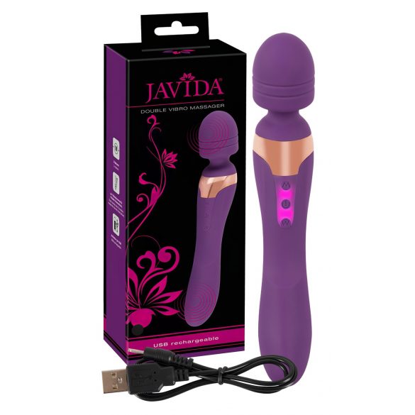 Javida Double - masserande vibrator (lila)