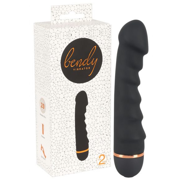 You2Toys - Bendy Ripple - ribbad svart vibrator