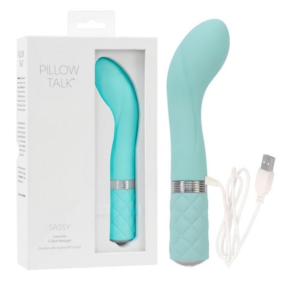 Pillow Talk Sassy - laddbar G-punktvibrator (turkos)