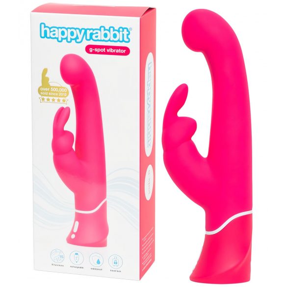 Happyrabbit G-spot - Vattentät vibrator med klitorisstimulator (rosa)