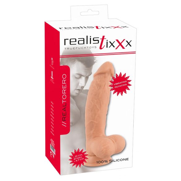 Realistixxx Torero - laddningsbar, sugkopp roterande vibrator (22 cm)