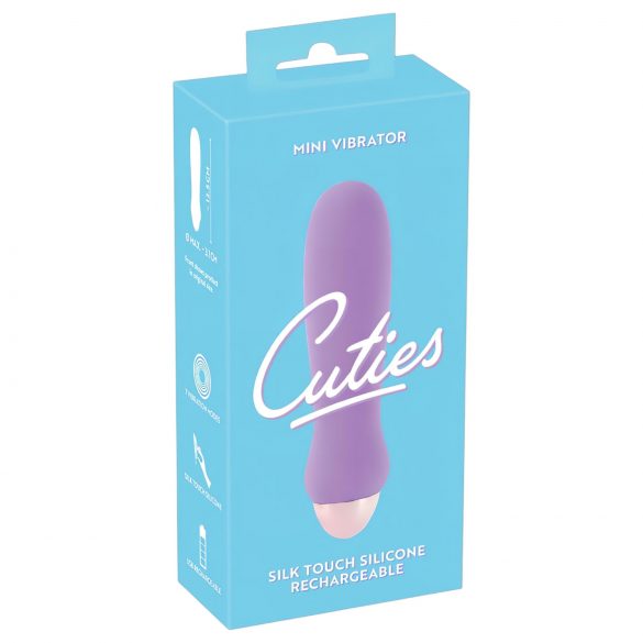 Cuties Mini Purple - laddningsbar, silikon stavvibrator (lila)