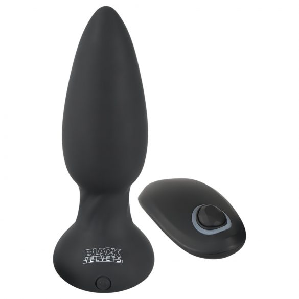 Black Velvet – roterande analvibrator med pärlor (svart)