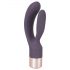 Elegant Dubbel Vibrator – Laddbar Klitorisskarm, Mörklila