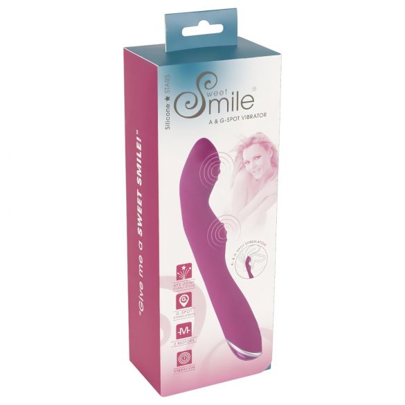 SMILE - flexibel A- och G-punkt vibrator (rosa)