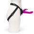 Happyrabbit strap-on - lila kanin-vibrator med remmar