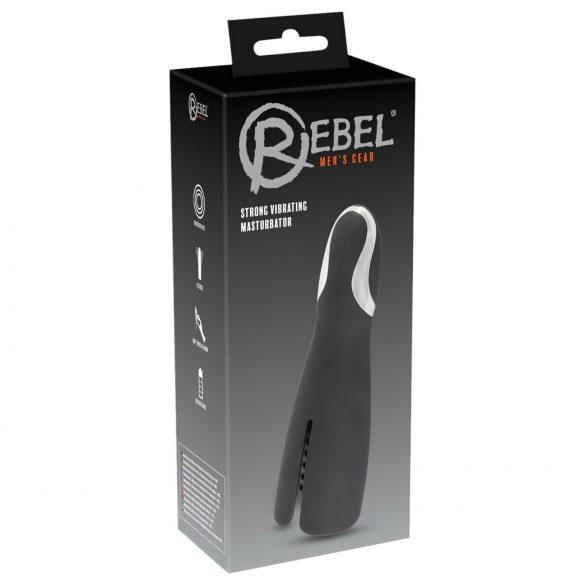 Rebel Strong - uppladdningsbar glansvibrator (svart)