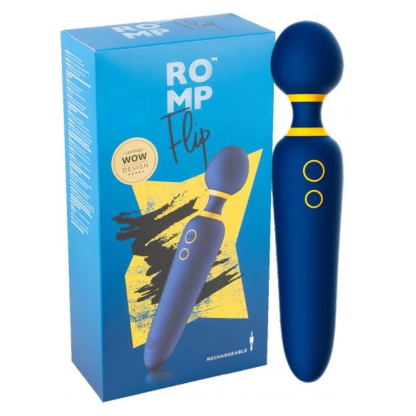 ROMP Flip Wand - uppladdningsbar, vattentät vibrator (blå)