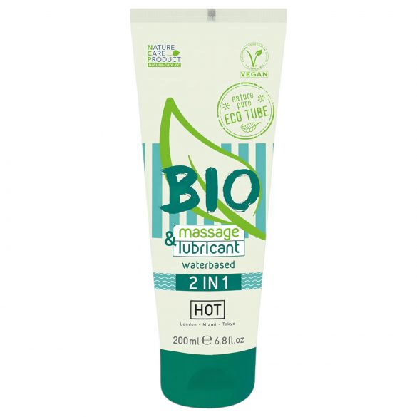 HOT Bio 2IN1 Vattenbaserad Glid- & Massagegel (200ml)