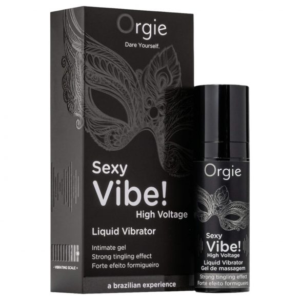 Orgie Sexy Vibe Högspänning - unisex flytande vibrator (15ml)