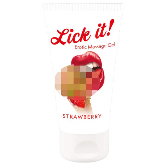 Lick it! - Ätbar glidmedel 2-i-1 - Jordgubb (50ml)