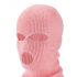 Balaklava - Stickad mask med 3 öppningar (rosa)