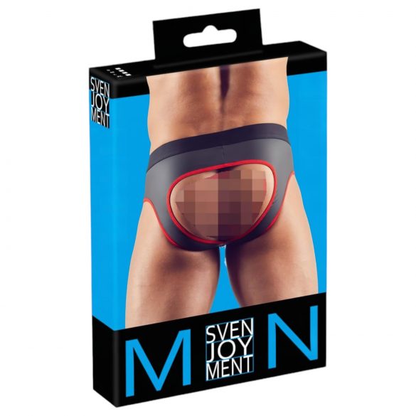 Svenjoyment - öppen jockstrap (svart-röd)