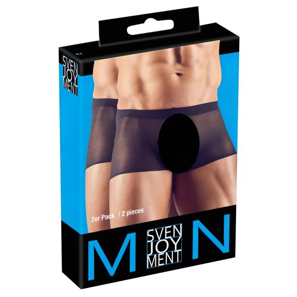 Svenjoyment - Transparent boxerset - svart (2 delar) S-L