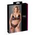 Cottelli Plus Size - Eleganta spetsunderkläder set (svart)