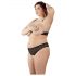 Cottelli Plus Size - pärlbh-set (svart) - XL