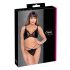 Cottelli - Transparent set med spetsdetaljer (svart) - M