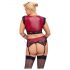 Cottelli Bondage Plus Size - spets bh-set (röd-svart)