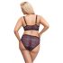 Cottelli Curves Plus Size - Transparent mönstrad bh-set (lila)