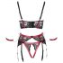 Cottelli Bondage - Matt spetsbygel-set (röd) - XL