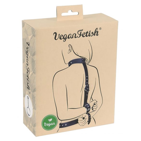 Vegan Fetish - svart handbojaset för ryggen