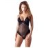 Cottelli - Sammetslen, justerbar body (svart) - 80B/M