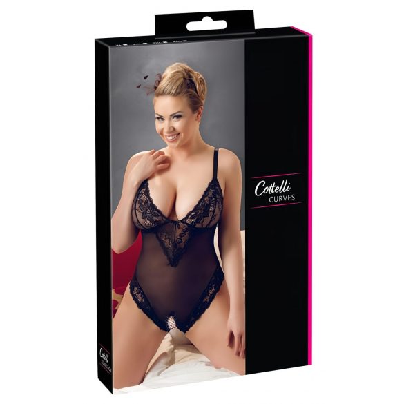 Cottelli Plus Size - spetsbody (svart)