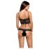 Obsessive Alluria - blommig spetsbody (svart)